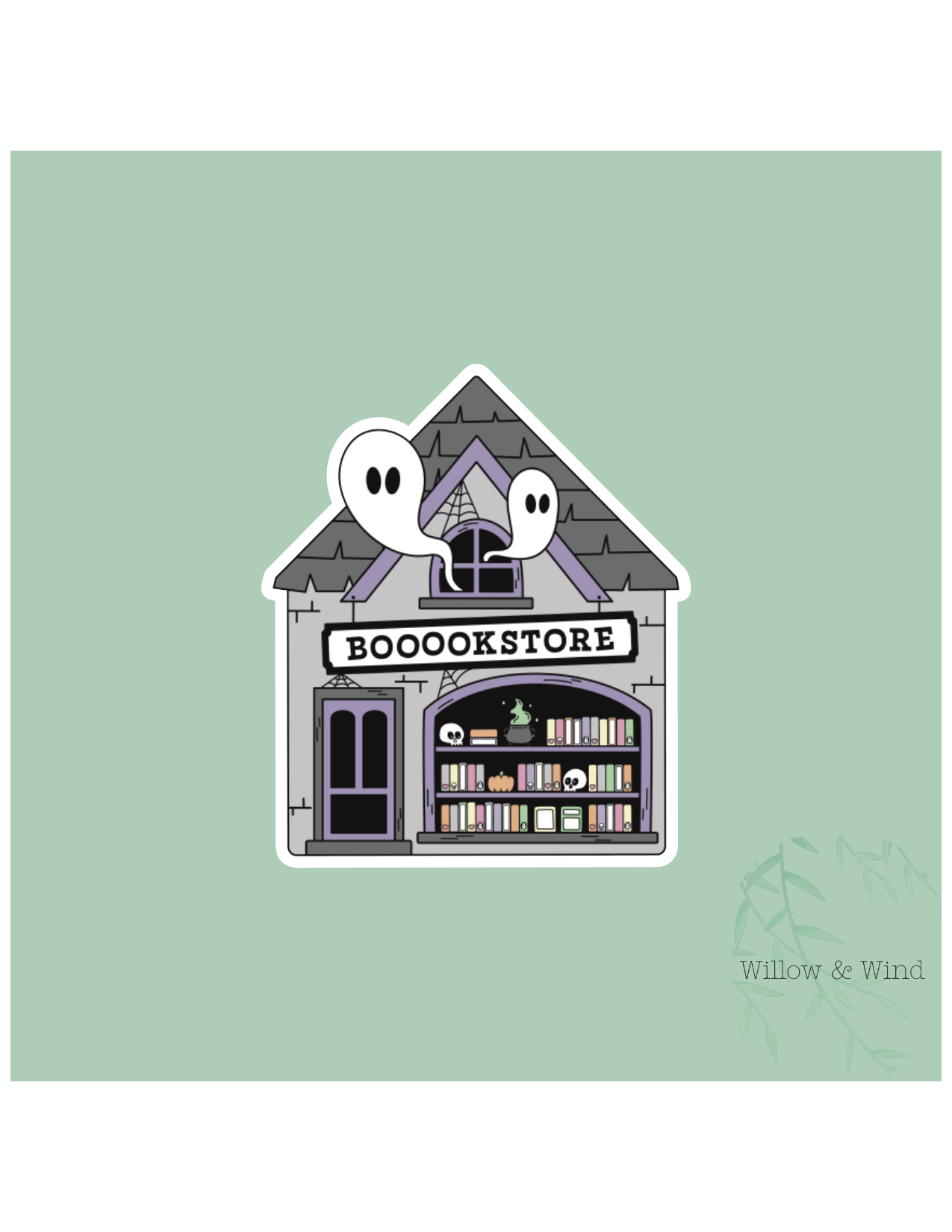 Spooky Bookstore - Bookish Sticker