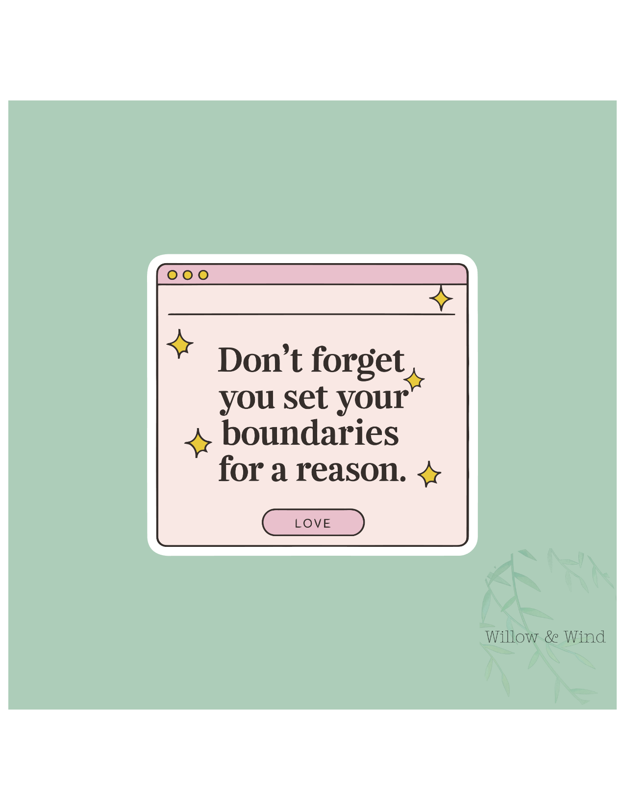 Boundaries Sticker