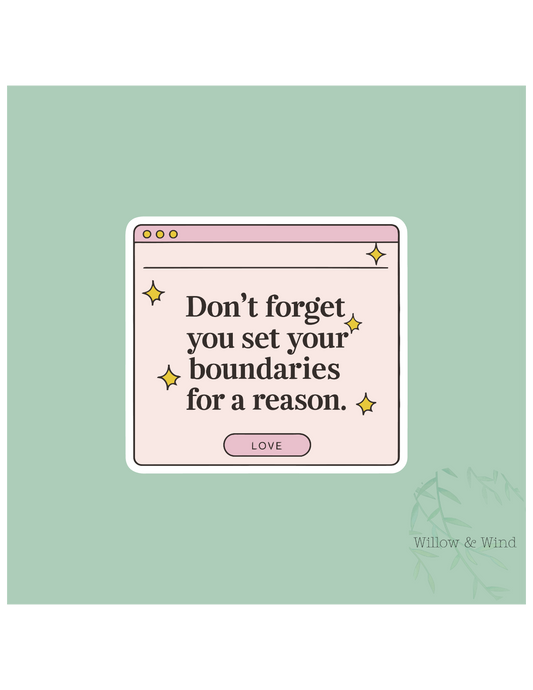 Boundaries Sticker