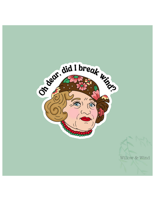 Break Wind Vacation Christmas Sticker