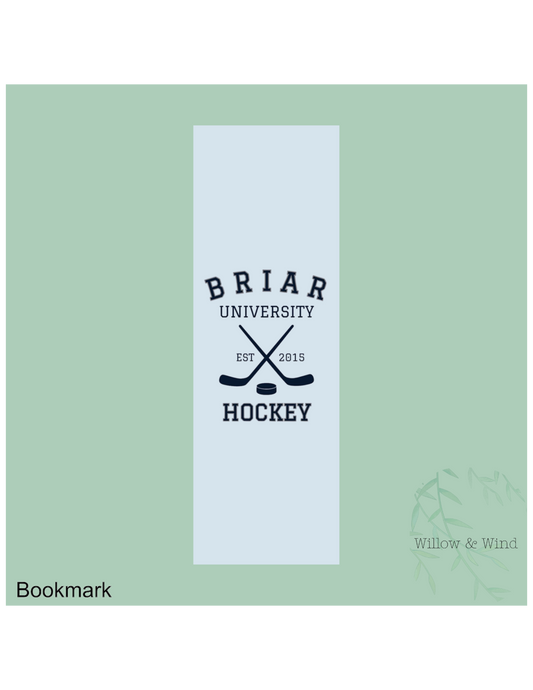 Briar University Hockey Sticks Off Campus Bookmark