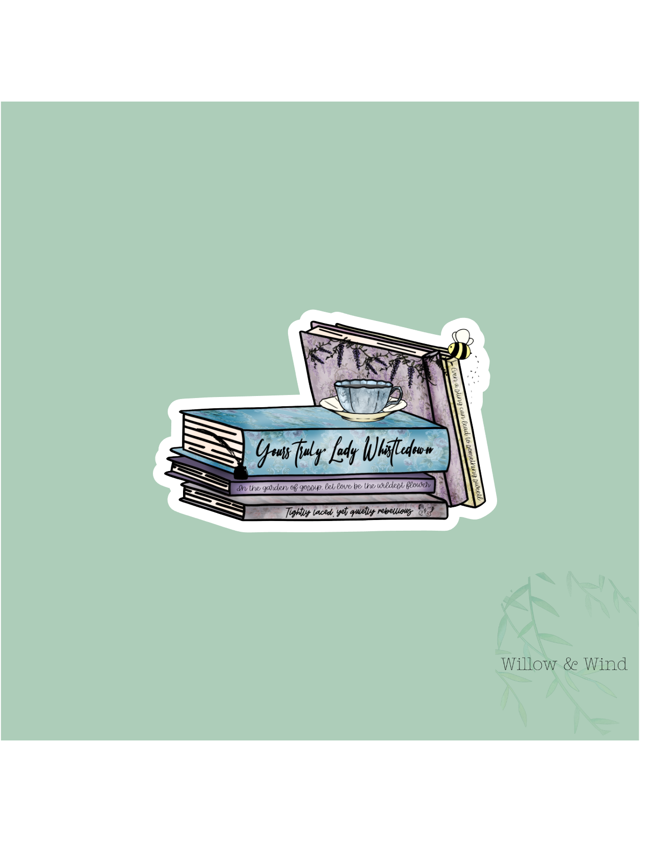 Bridgeton Book Stack - Bookish Sticker