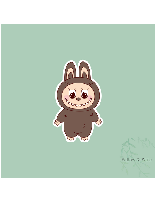 Brown Monster Sticker
