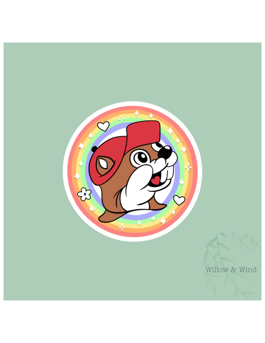 Gas Station Beaver Sticker