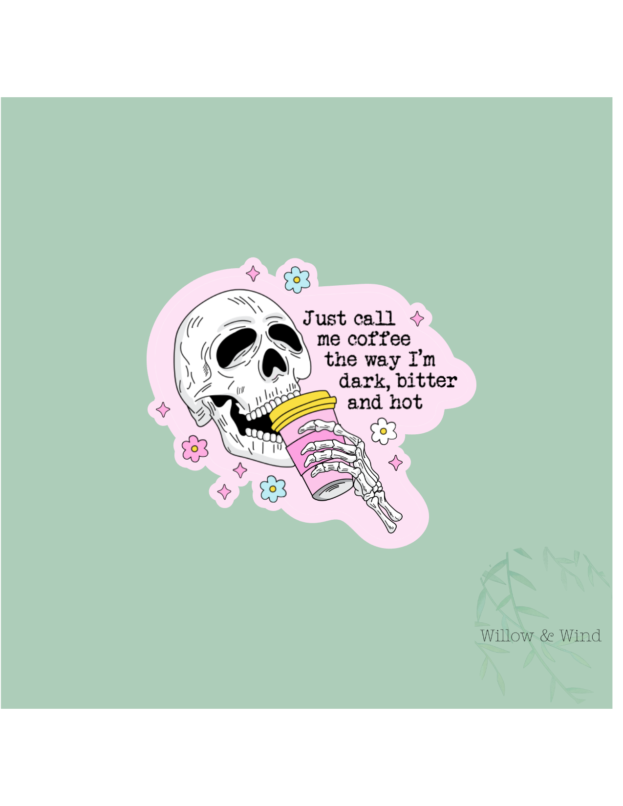 Call Me Coffee Coffee Sticker