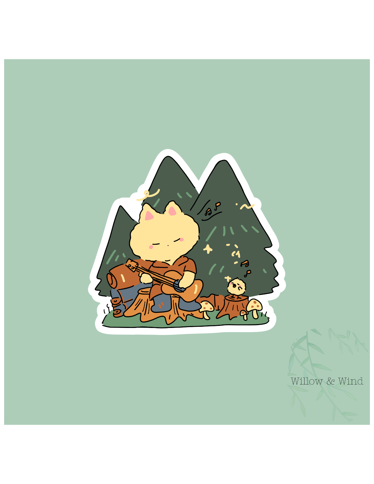 Camping Cat Sticker