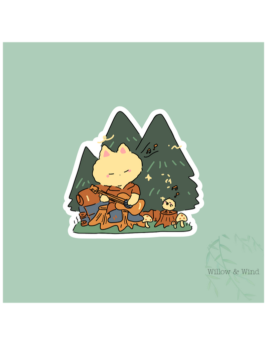 Camping Cat Sticker