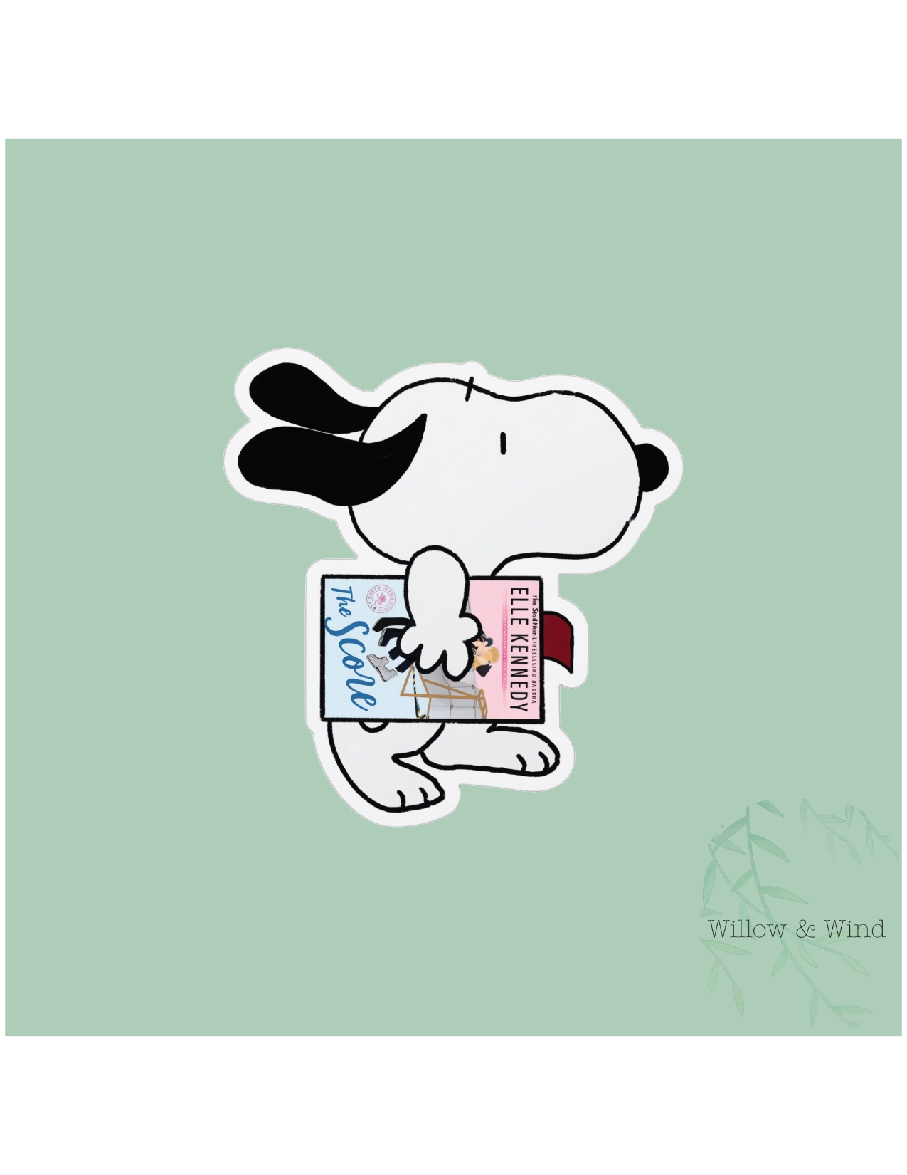 Dog With Book - Off Campus Sticker