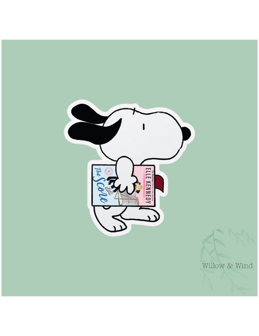 Dog With Book - Off Campus Sticker