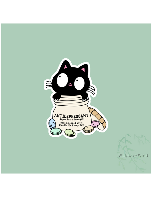 Cat Antidepressants Sticker