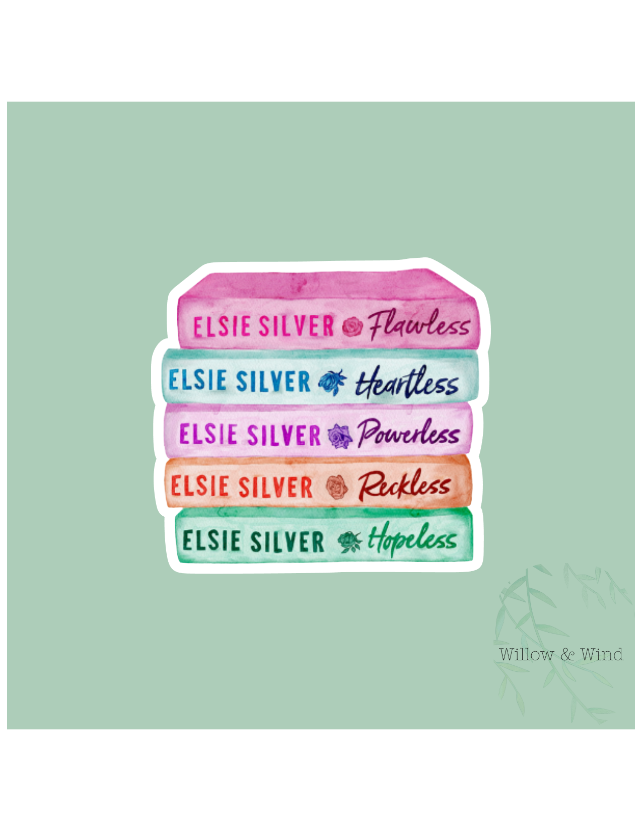 Chestnut Springs Book Stack - Bookish Sticker