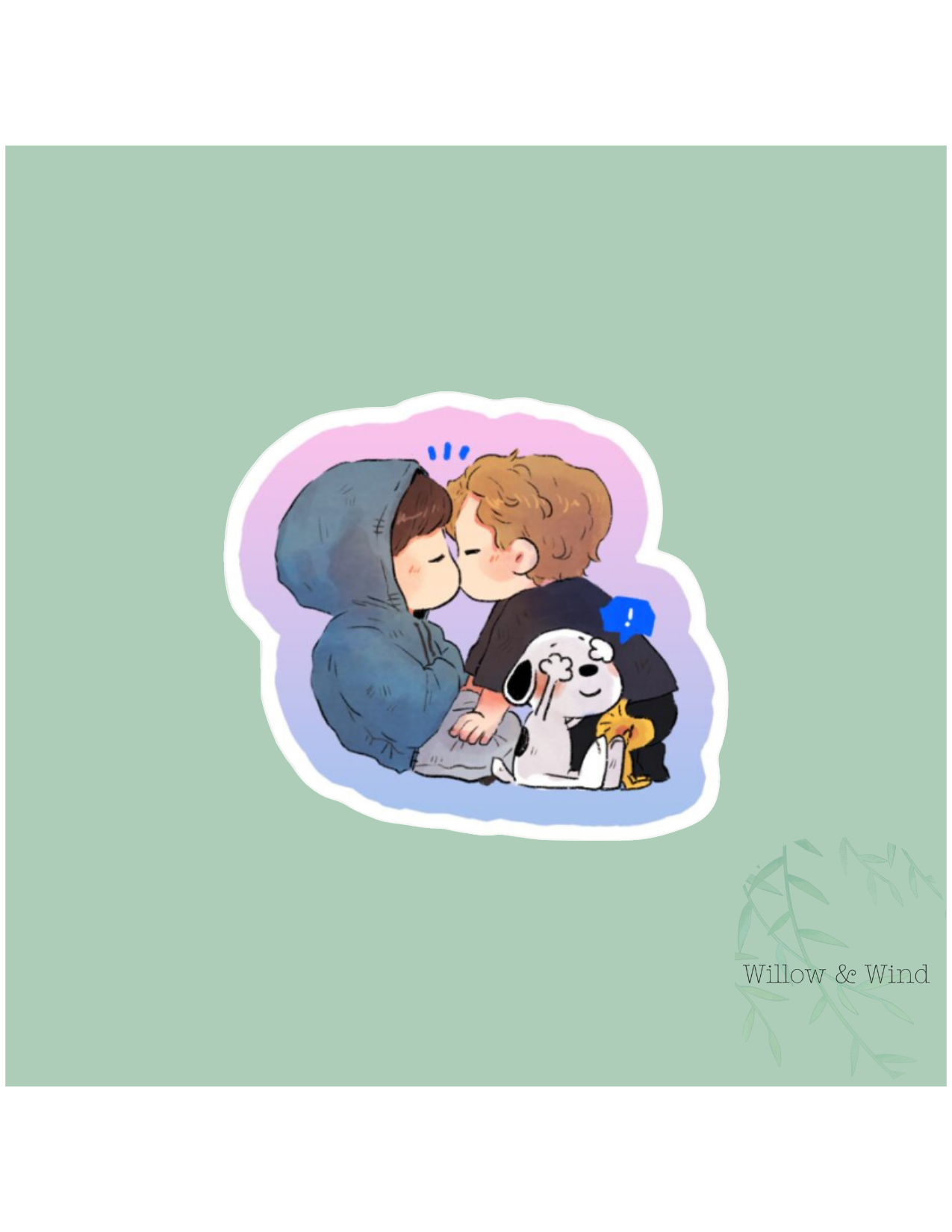 Chibi Kiss - Heated Rivalry Sticker