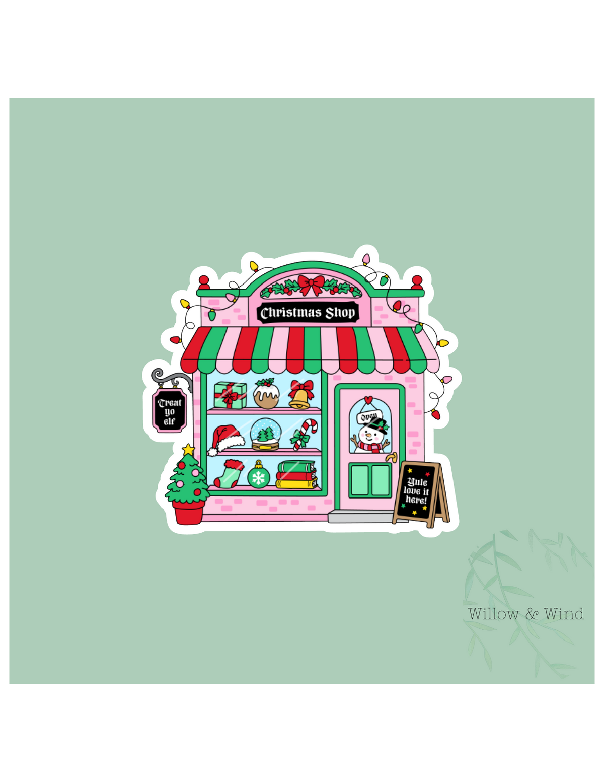 Christmas Shop Christmas Sticker