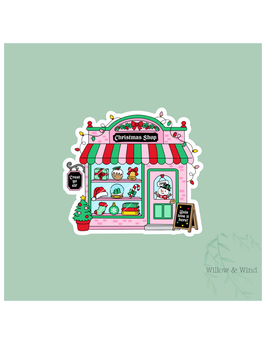 Christmas Shop Christmas Sticker