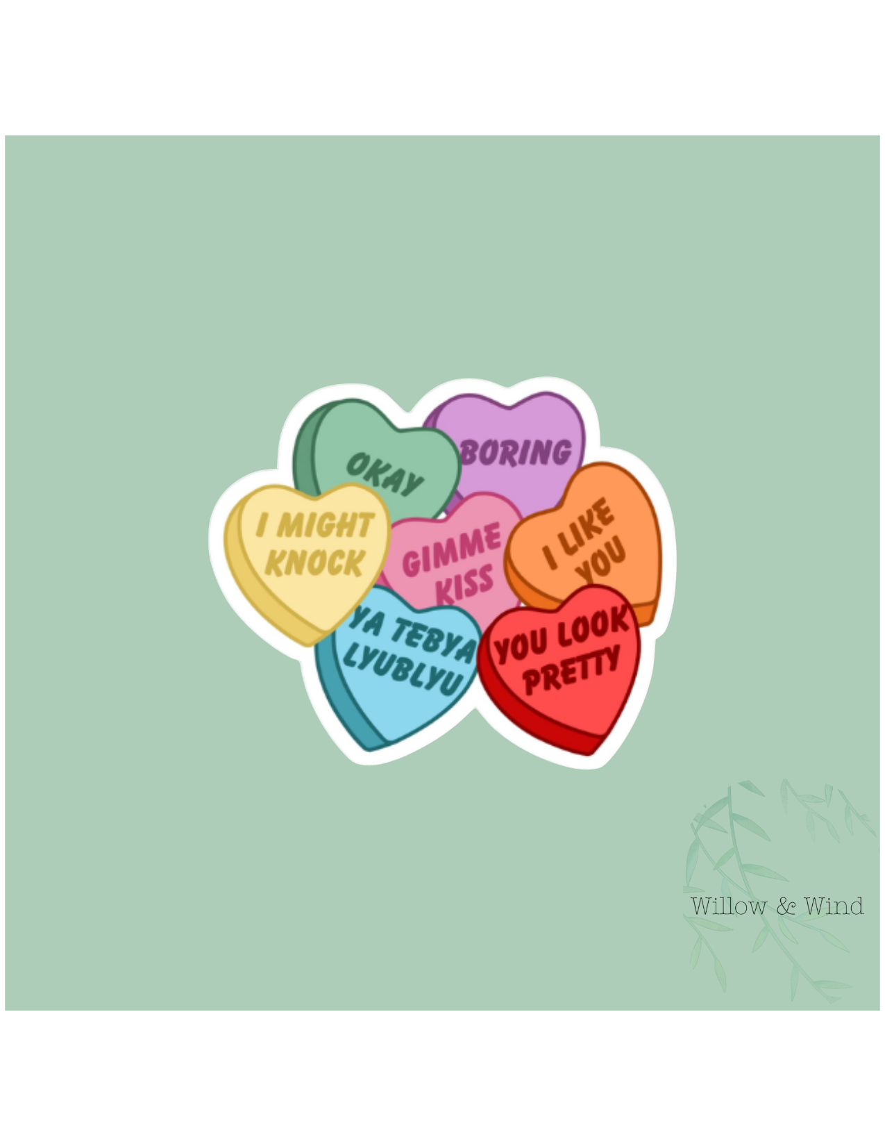 Conversation Hearts - Heated Rivalry Sticker