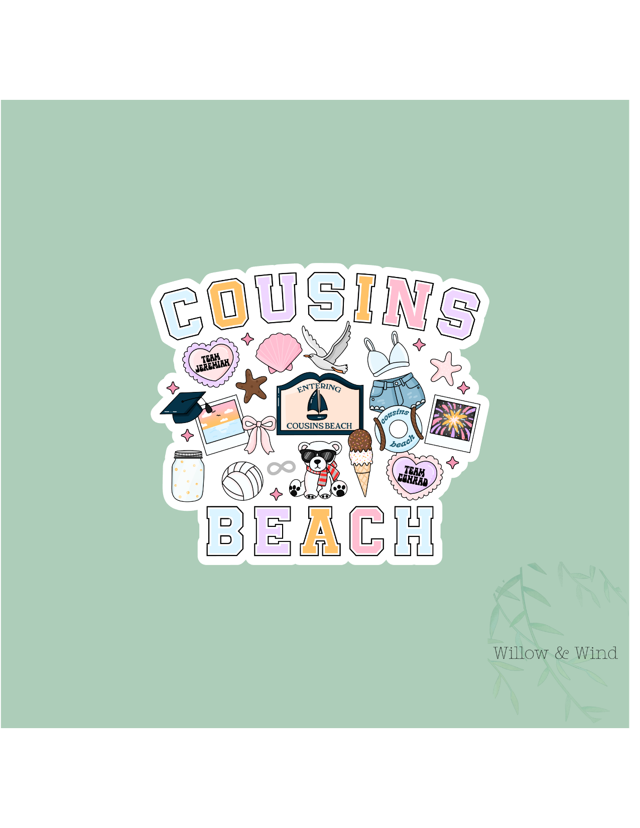 Cousins Beach TSITP - Bookish Sticker