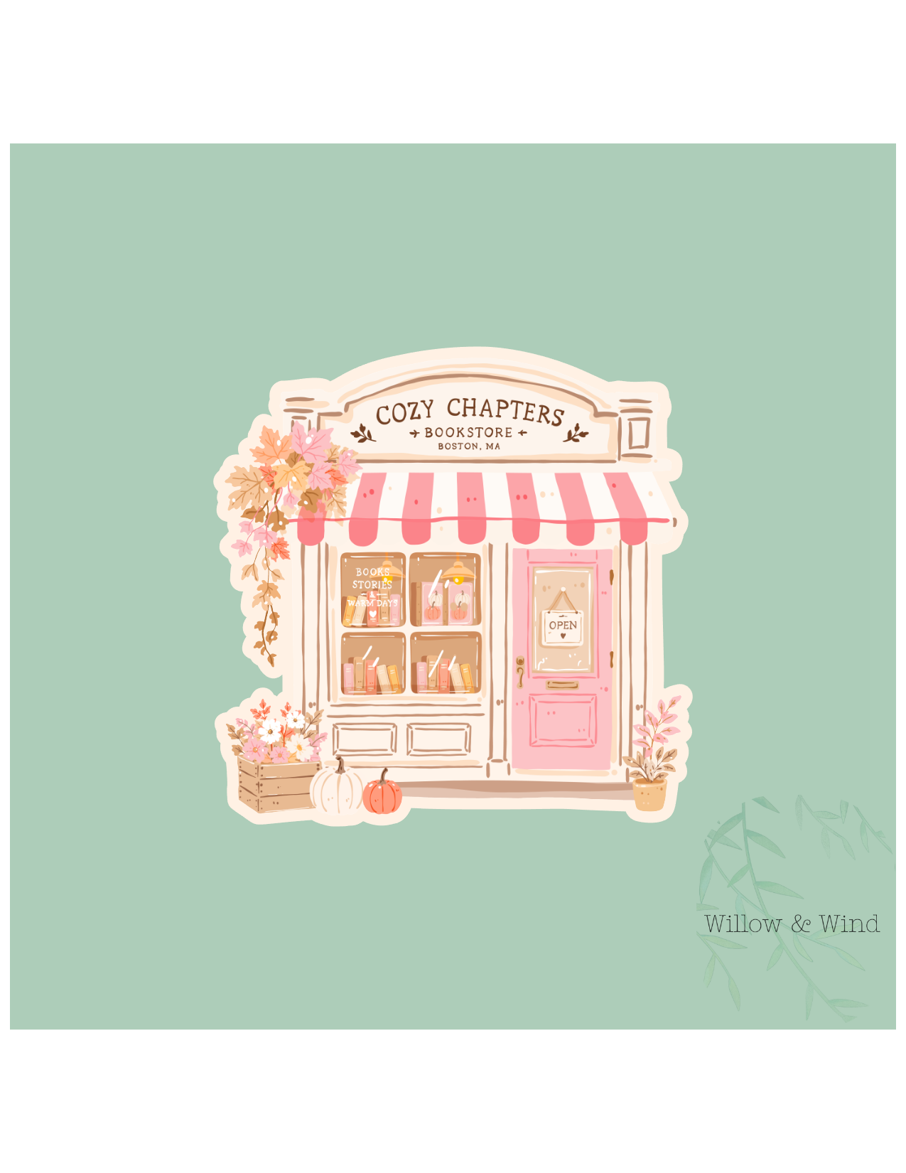 Cozy Chapters Bookstore - Bookish Sticker