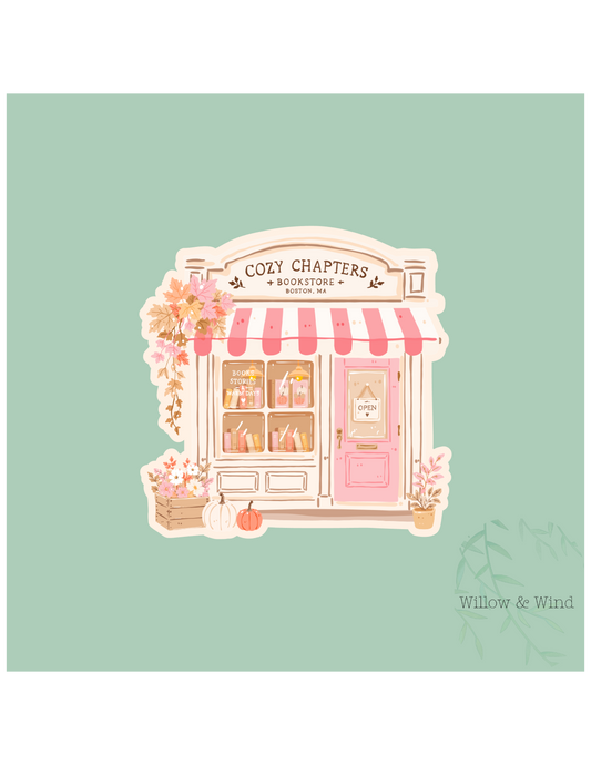 Cozy Chapters Bookstore - Bookish Sticker