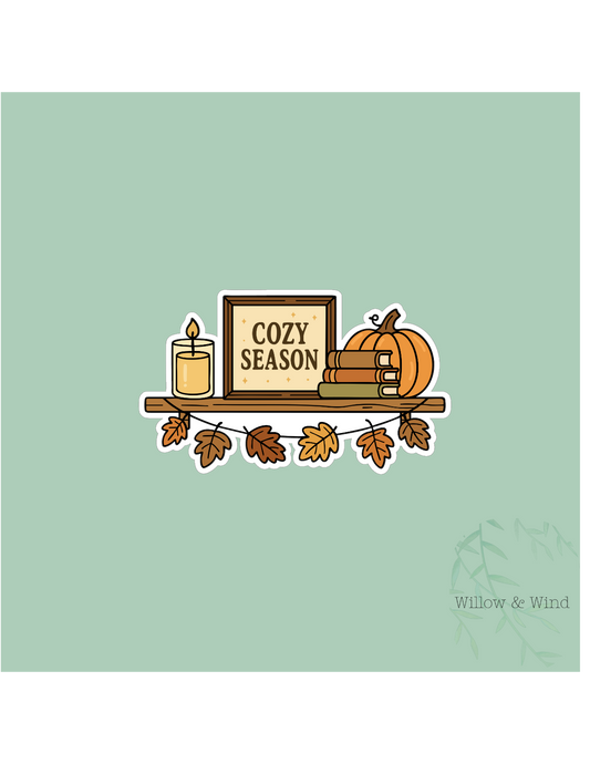 Cozy Season Shelf - Cozy Autumn Sticker