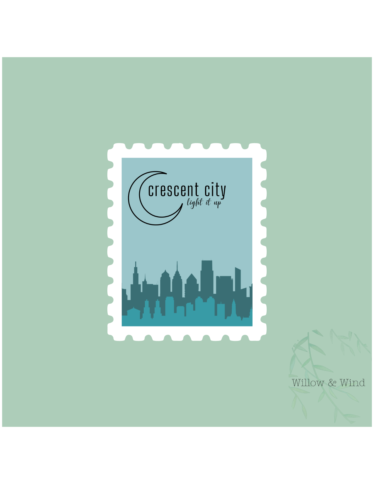 Crescent City Stamp - Bookish Sticker