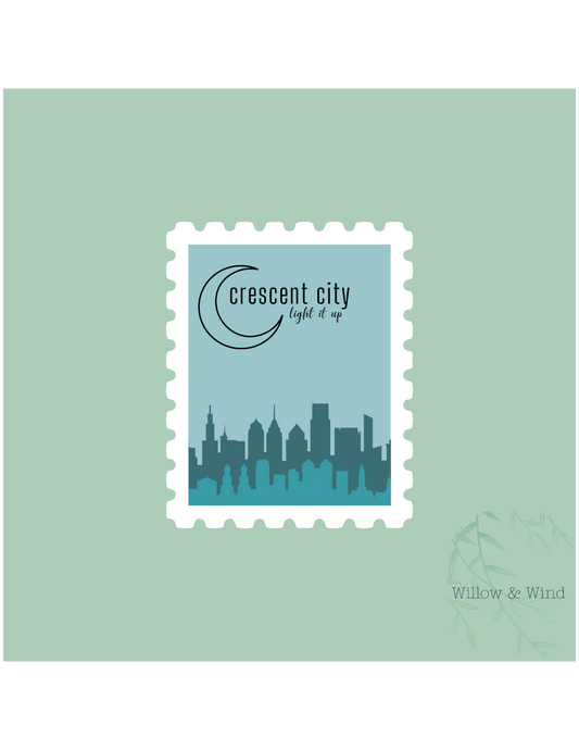 Crescent City Stamp - Bookish Sticker