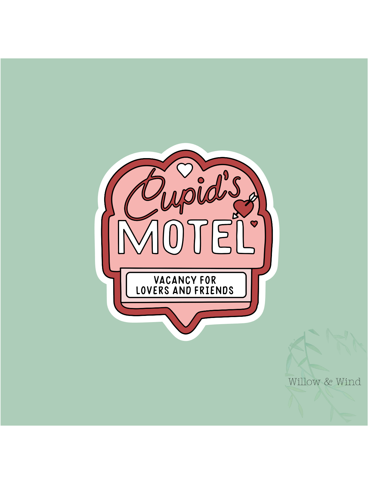 Cupid's Motel - Valentines Sticker