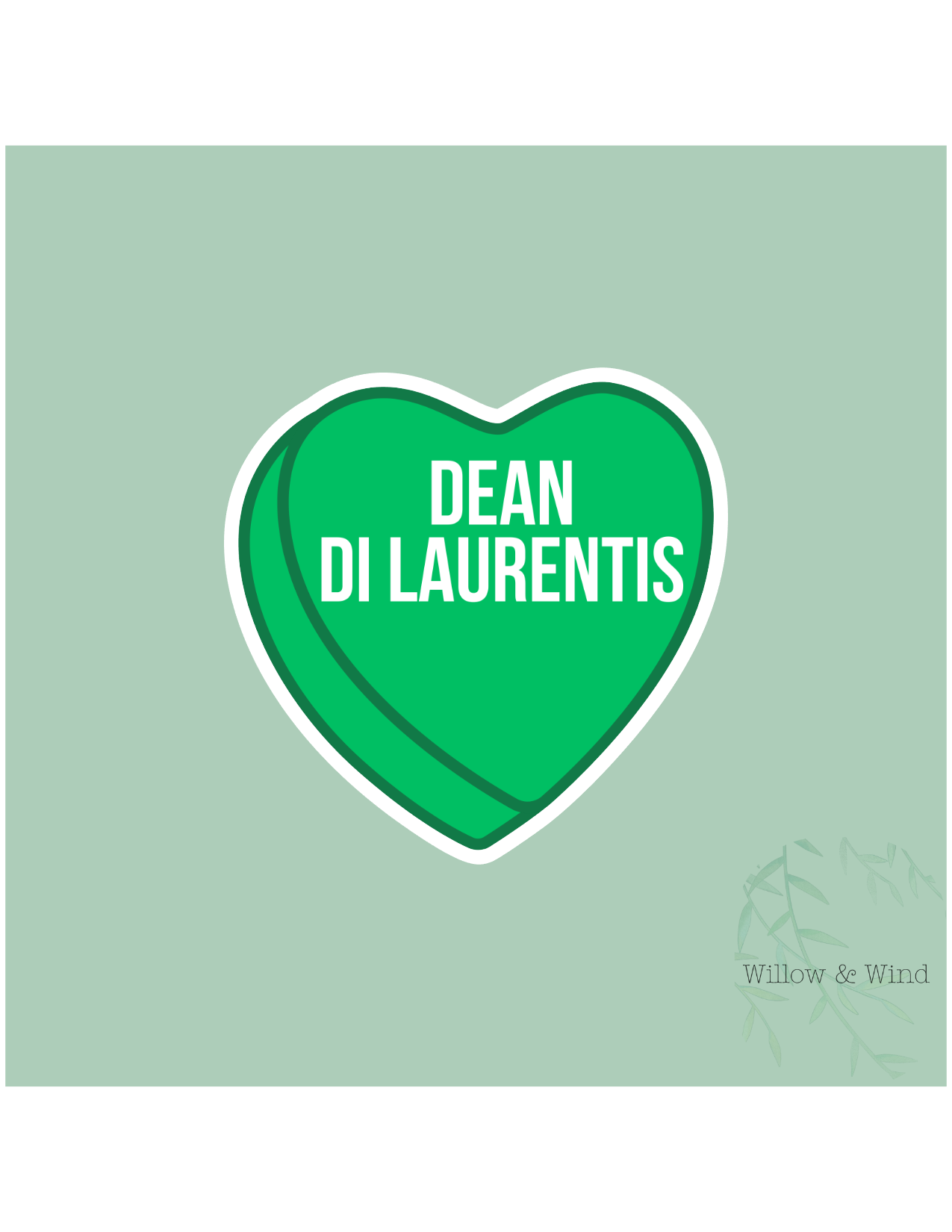 Dean Di Laurentis Heart - Off Campus Sticker