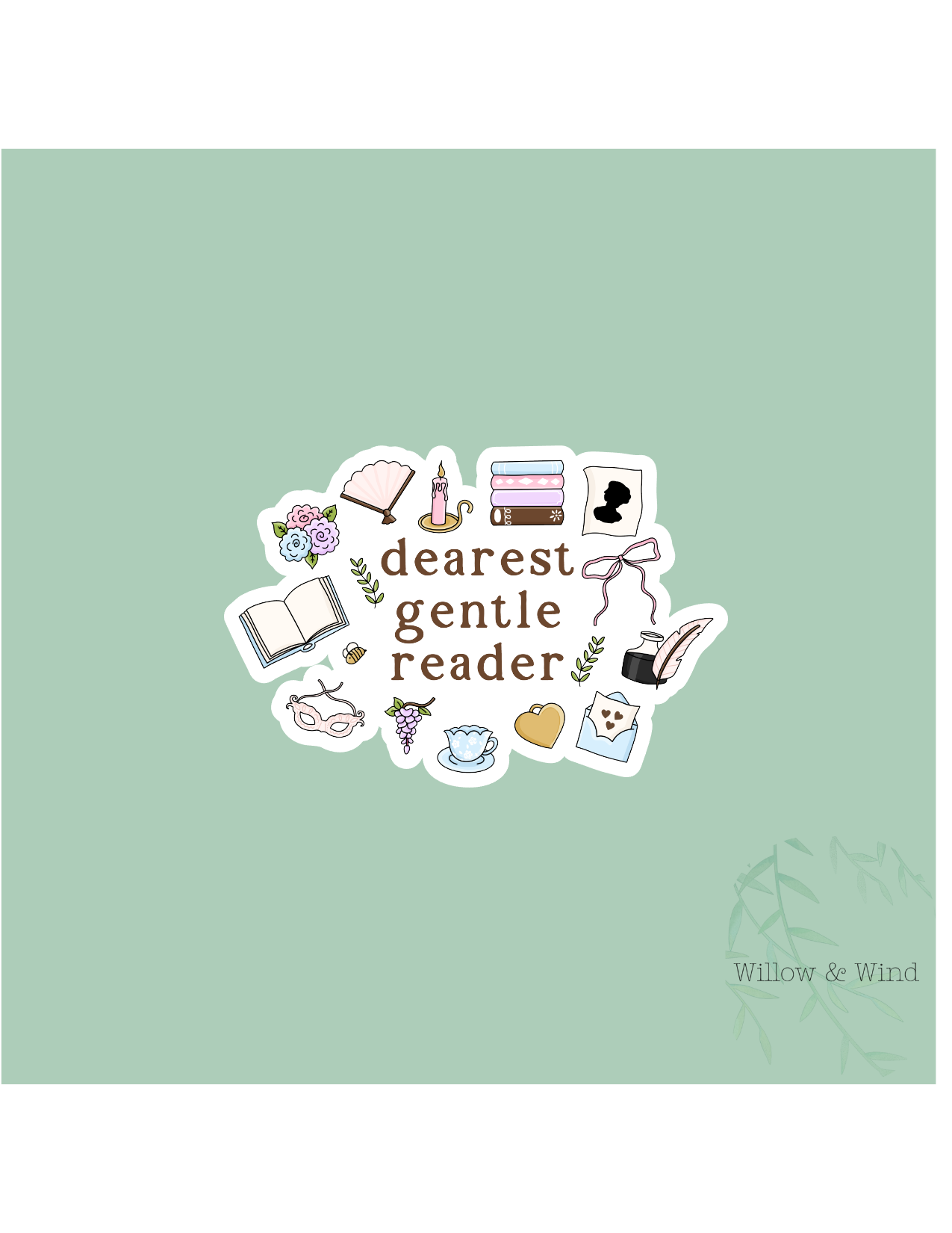 Dearest Gentle Reader - Bookish Sticker