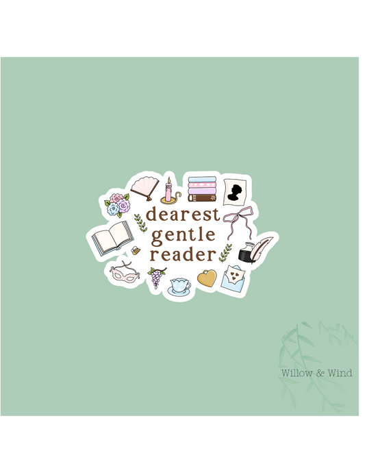 Dearest Gentle Reader - Bookish Sticker
