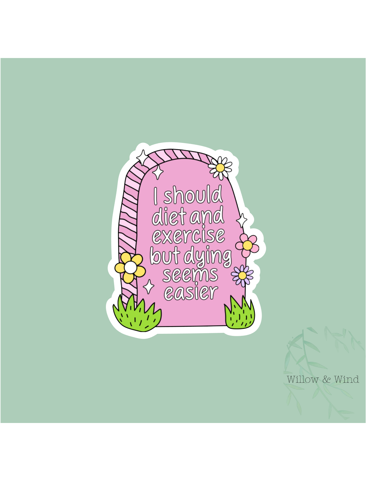 Diet and Exercise Sticker