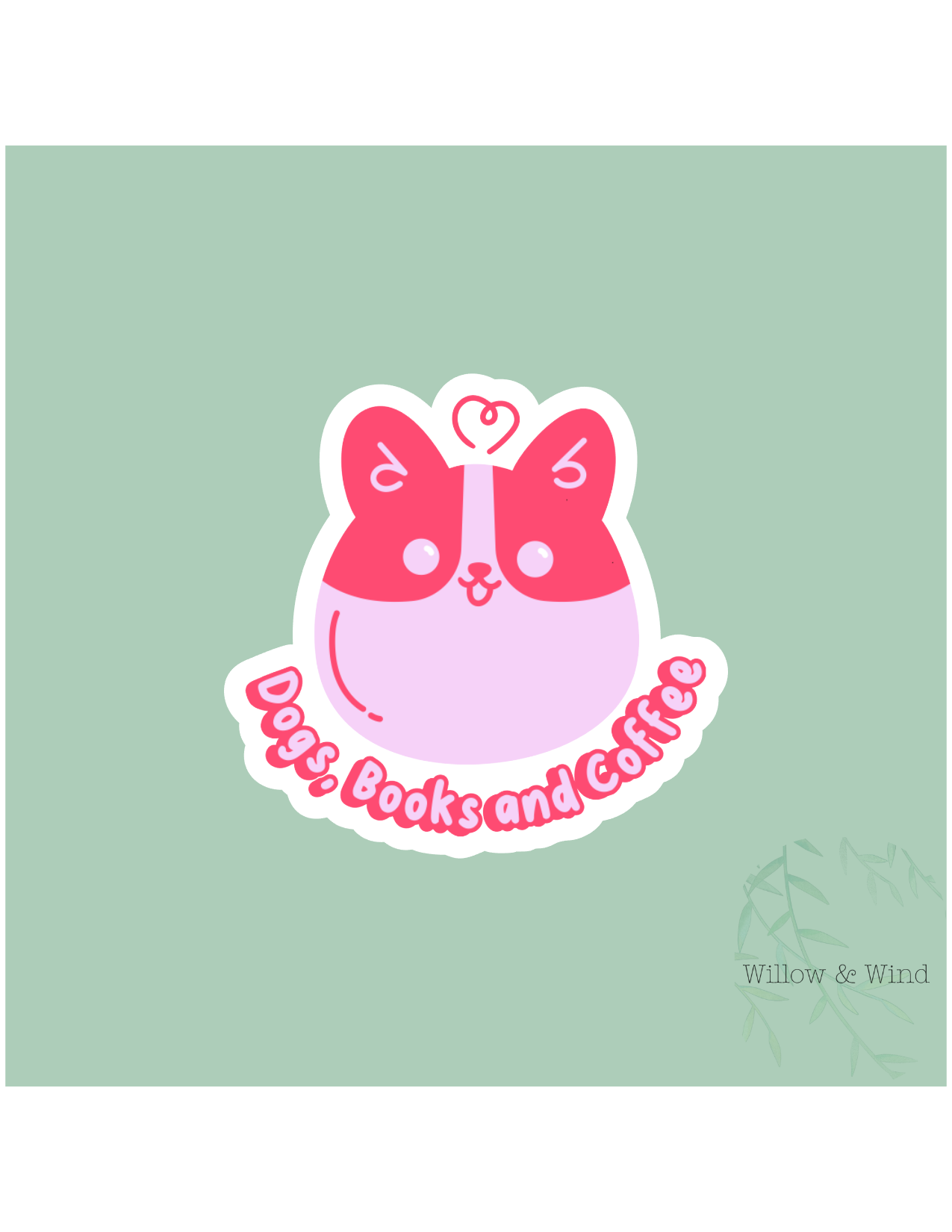 Dogs, Books & Coffee - Bookish Sticker