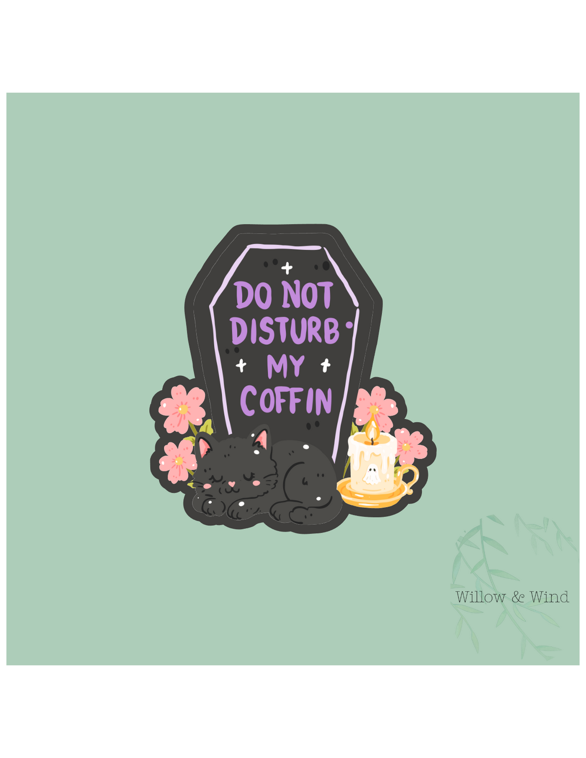 Do Not Disturb Gothic Sticker