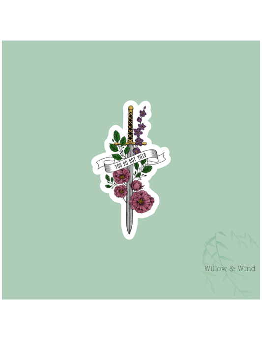 Do Not Yield - Bookish Sticker