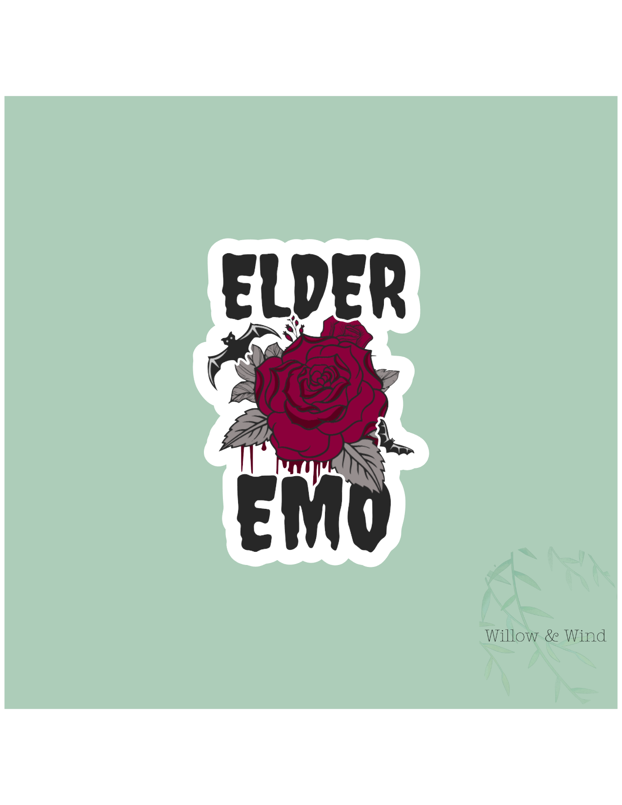 Elder Emo Gothic Sticker