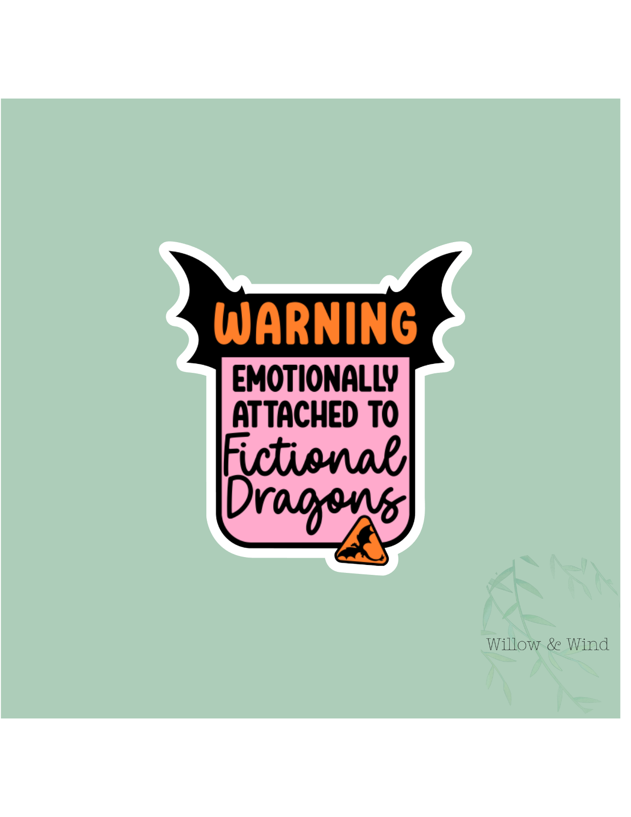 Emotionally Attached To Fictional Dragons - Fourth Wing Sticker