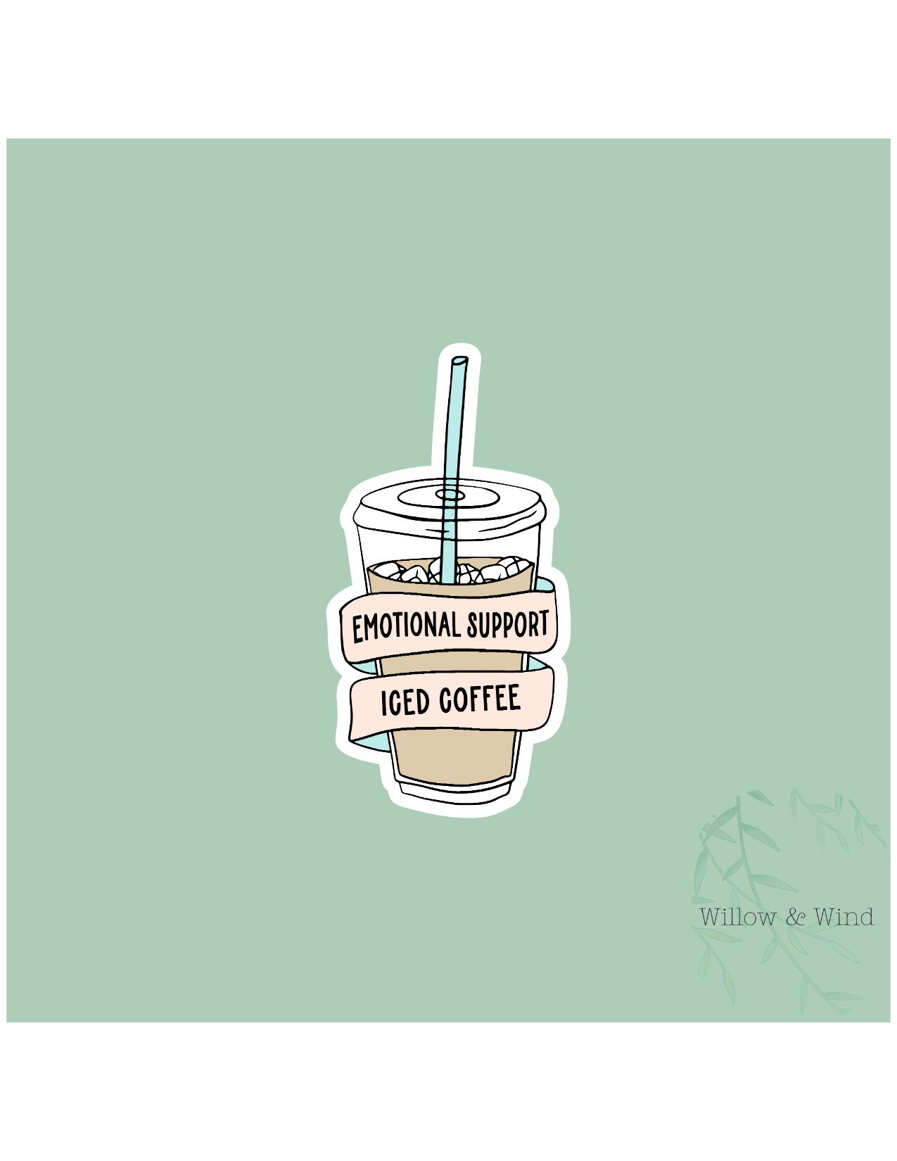 Emotional Support Coffee Sticker