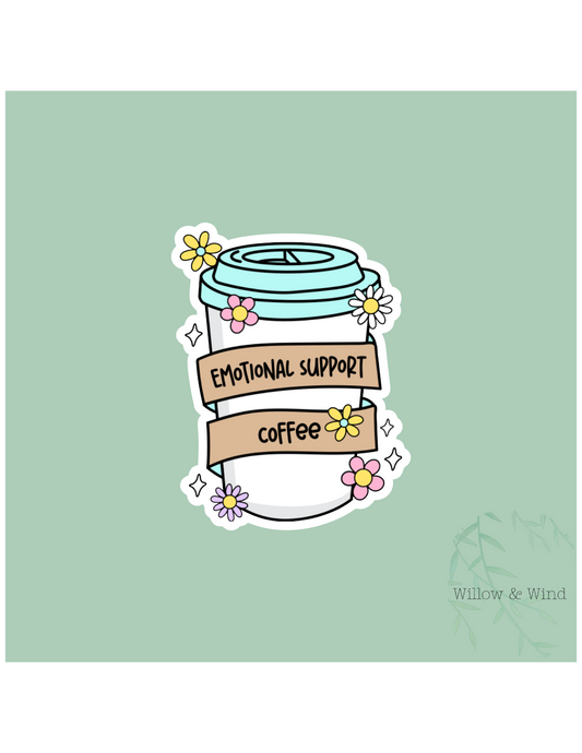 Emotional Support Coffee Coffee Sticker