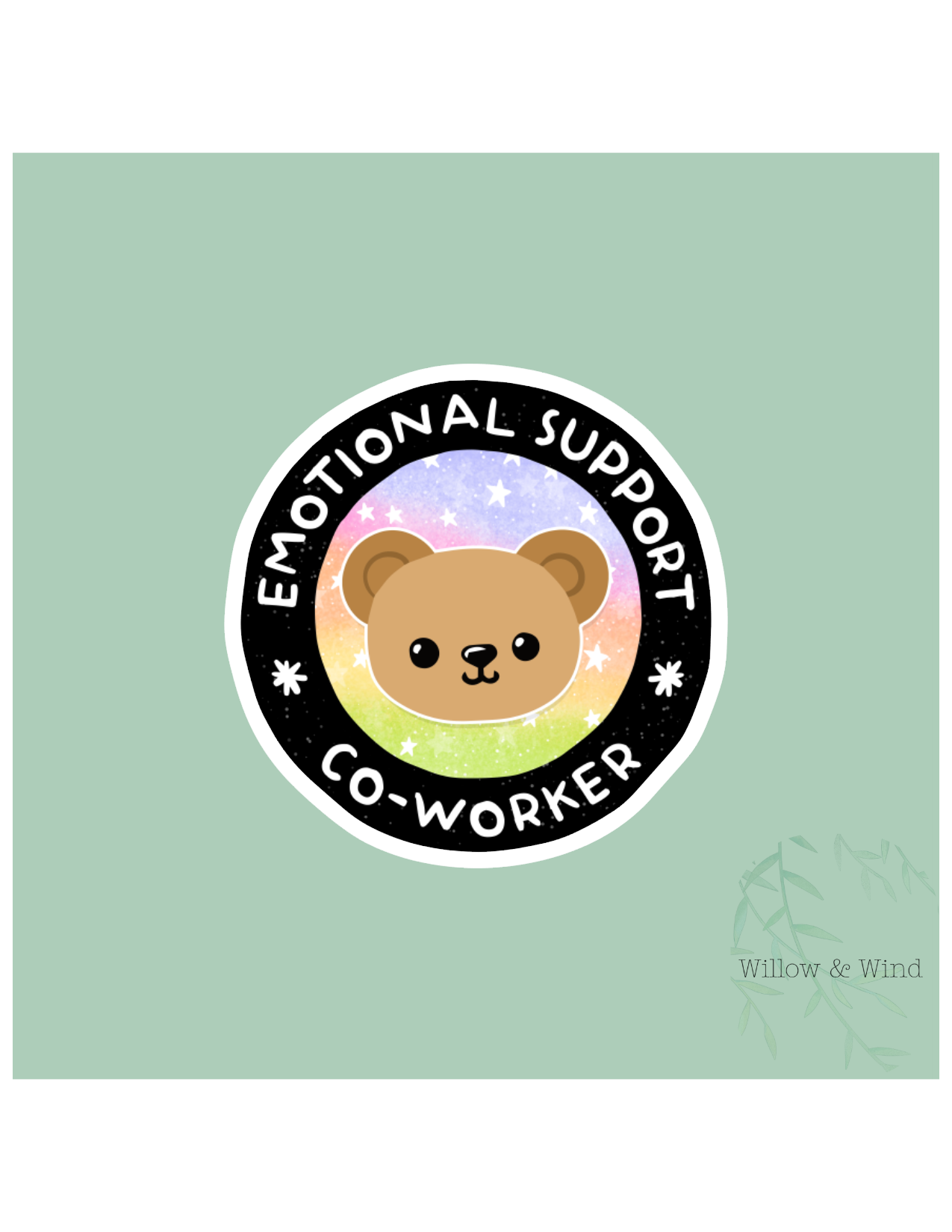 Emotional Support Co-Worker Sticker