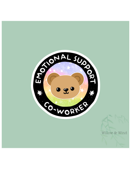 Emotional Support Co-Worker Sticker