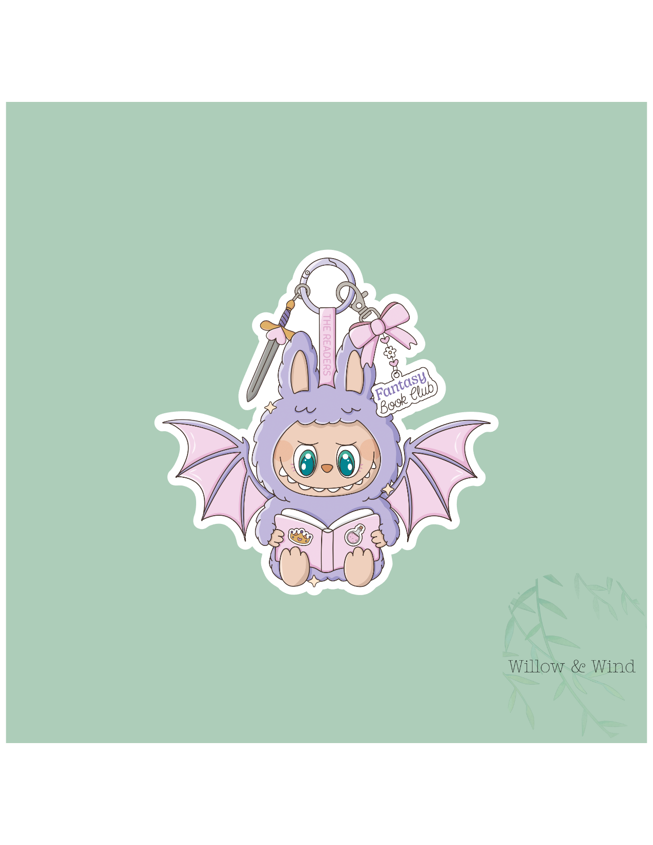 Fantasy Book Club Monster - Bookish Sticker