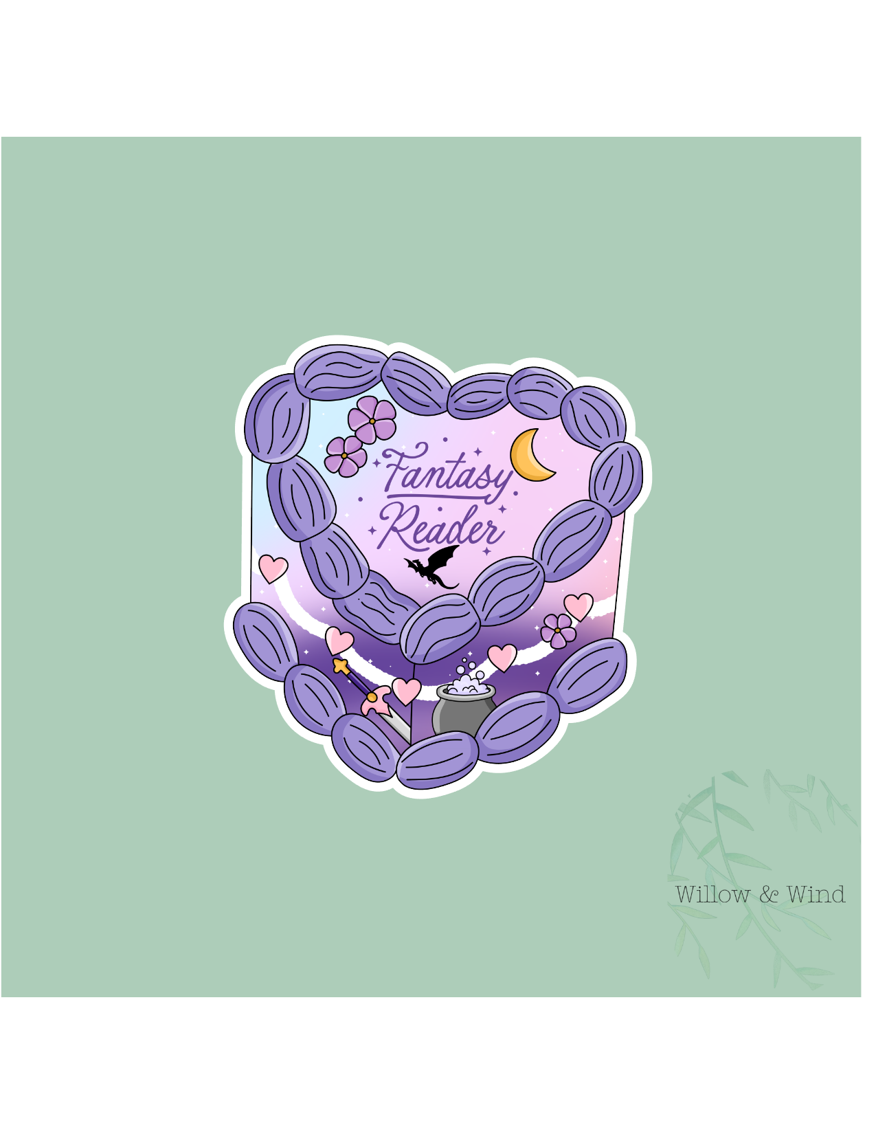 Fantasy Readers Cake - Bookish Sticker