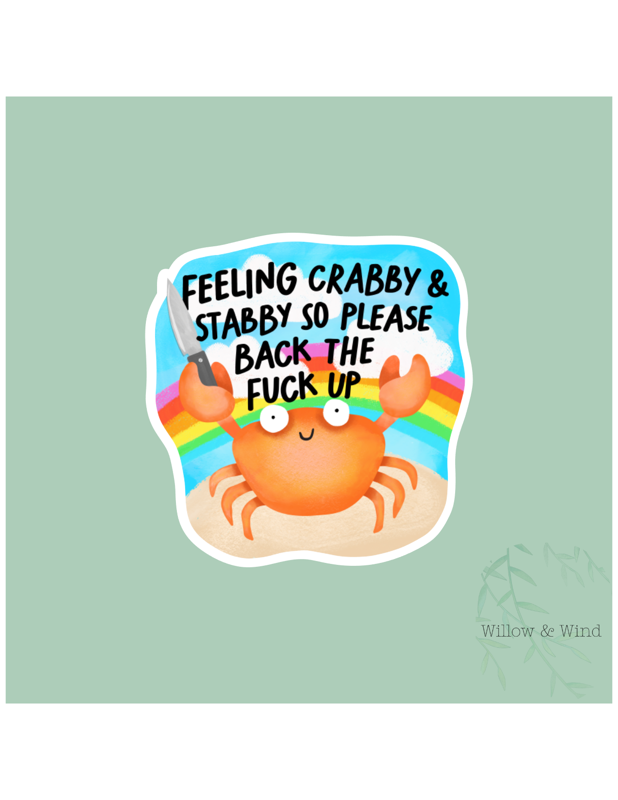 Feeling Crabby Sticker
