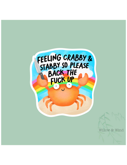 Feeling Crabby Sticker