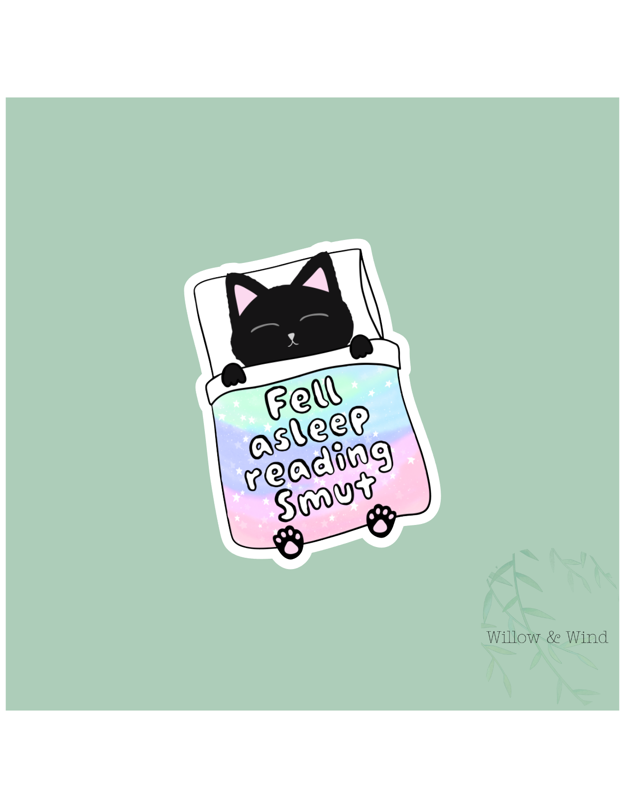 Fell Asleep Reading Smut - Bookish Sticker