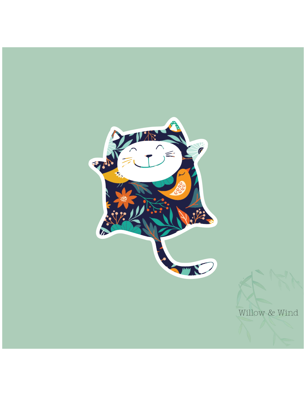 Flower Cat Sticker