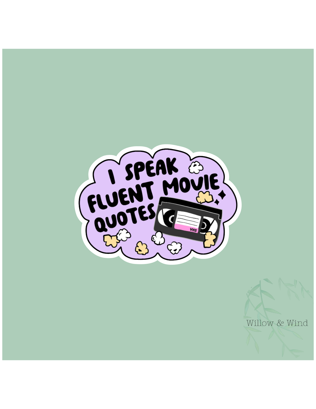 Fluent In Movie Quotes Sticker