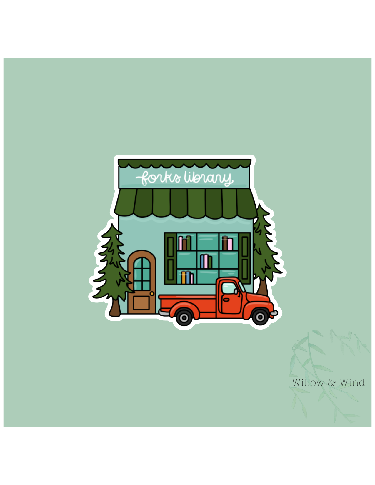 Fork's Library - Twilight Sticker
