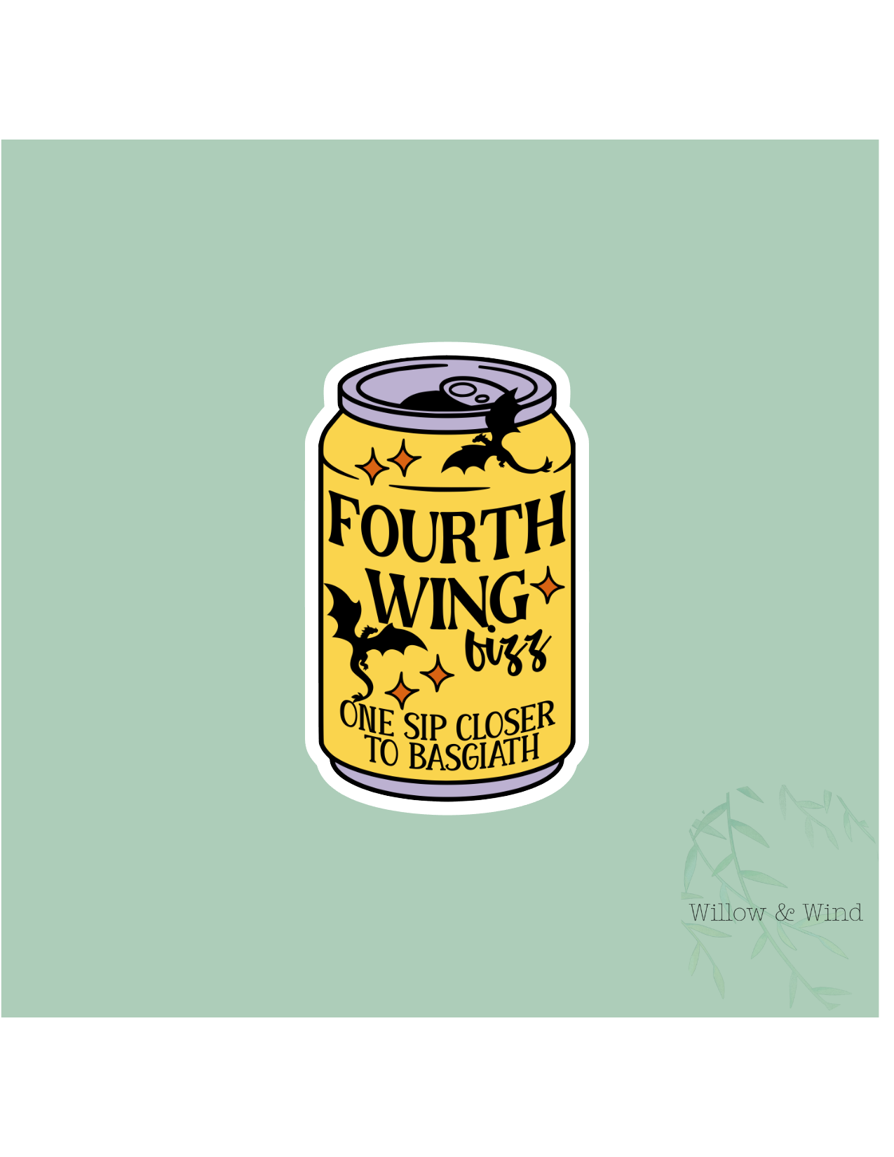 Fourth Wing Fizz - Fourth Wing Sticker