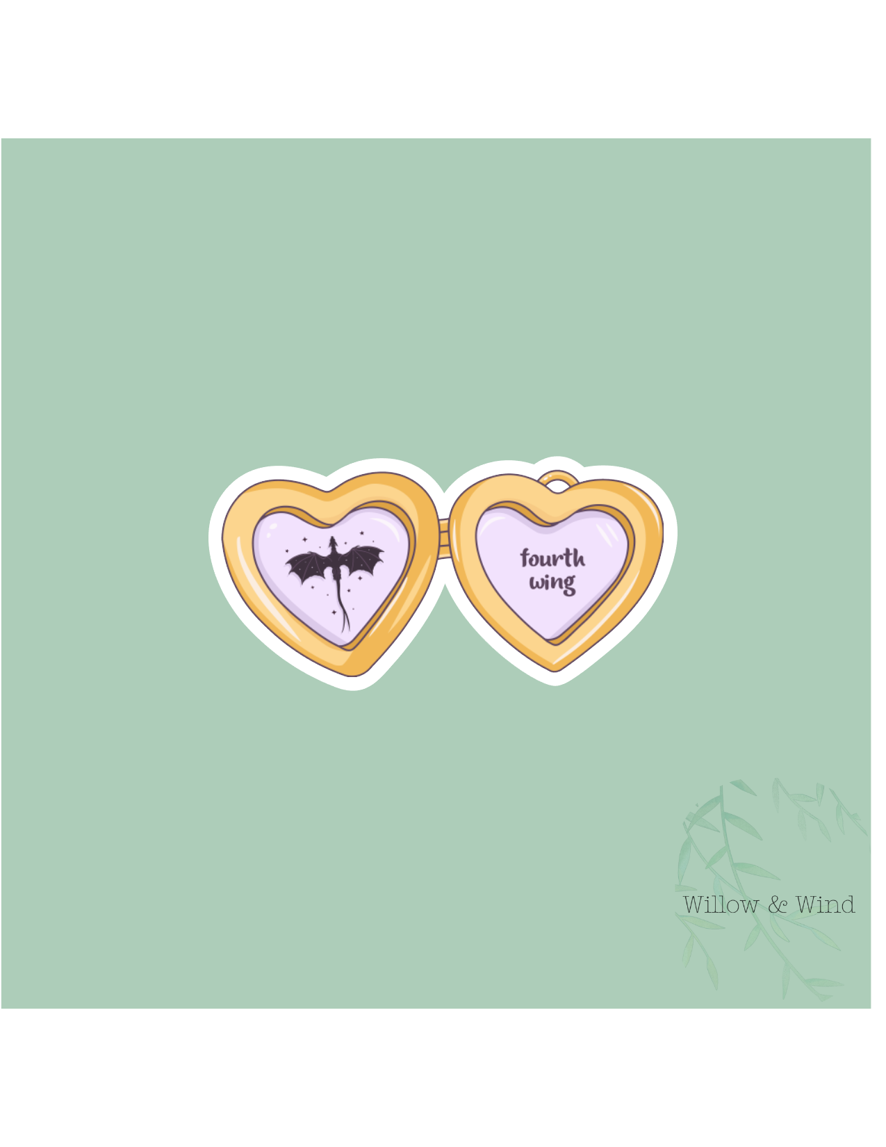 Fourth Wing Locket - Fourth Wing Sticker