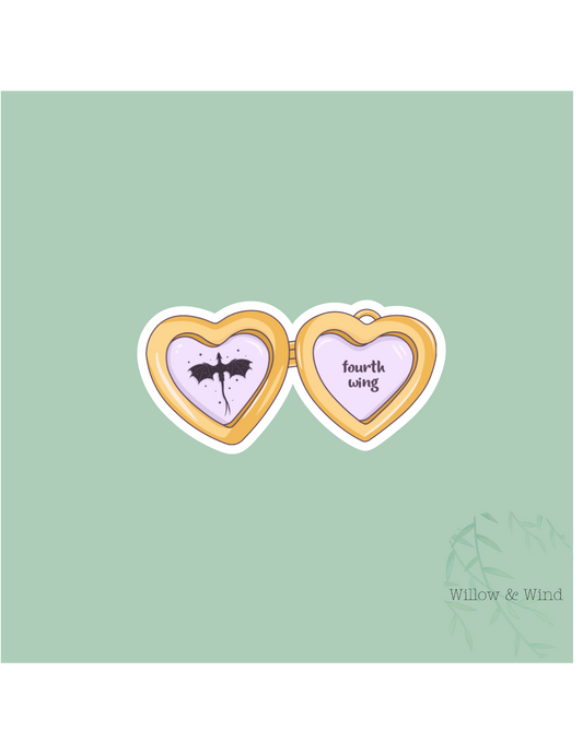 Fourth Wing Locket - Fourth Wing Sticker